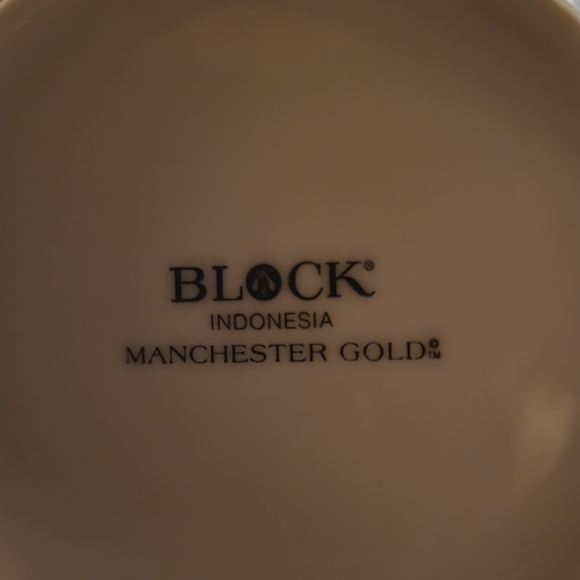 Manchester Gold Collection by BLOCK Elegant Gold Band Flat Cup & Saucer Set - Picture 2 of 2